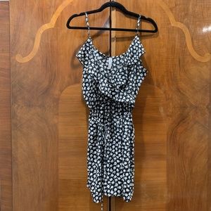 Black and white floral dress